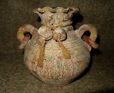 #9 Mediterranean Southwest Clay Pottery Terracotta Urn Vase Handles & Rings