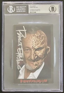POSTAL BECKETT AUTÉNTICA AUTO ROBERT ENGLUND AKA FREDDY KRUEGER FIRMADA 4X6 - Imagen 1 de 4