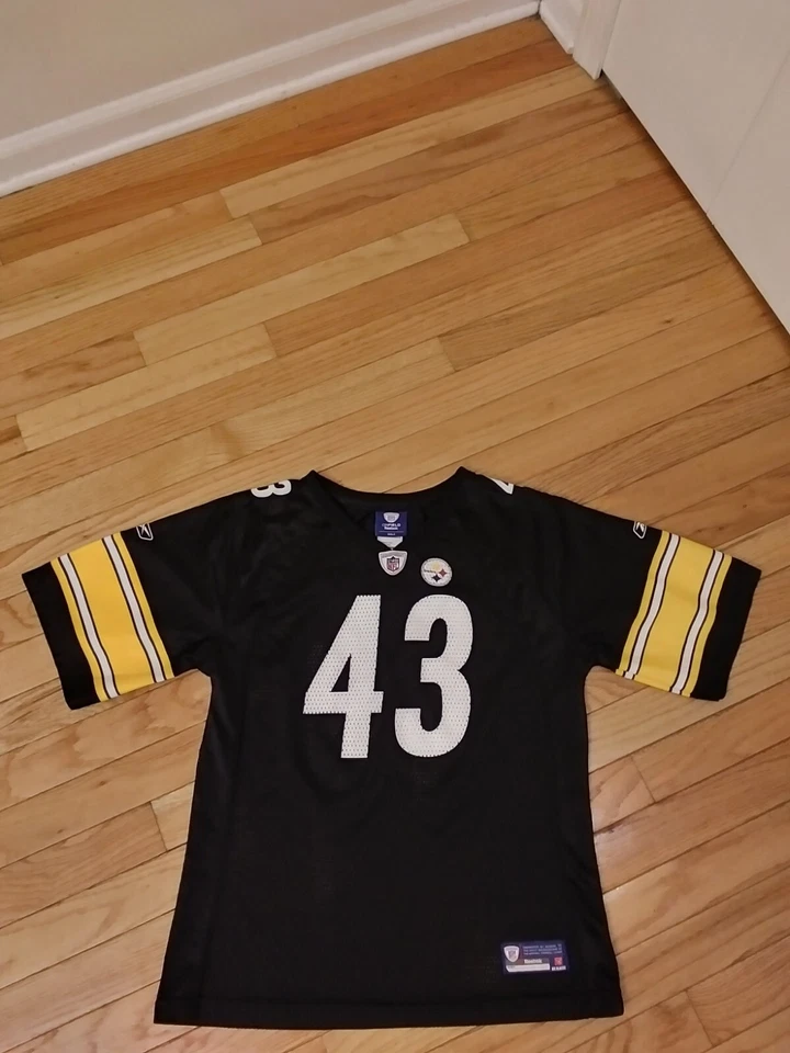Camiseta deportiva Troy Polamalu Pittsburgh Steelers NFL Equipment Reebok On Field para niñas XL Foto 1 de 4