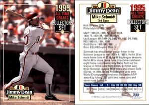 1995 Jimmy Dean All-Time Greats #NNO Mike Schmidt - Near mint or better