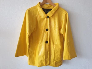 Neu mit FEHLER leichte SOMMER LACK JACKE Regenjacke A-Linie GELB Gr. L - Bild 1 von 10