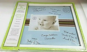 TWO'S COMPANY WHITE W/ BLUE 4"X6" PICTURE SIGNATURE PHOTO FRAME  ANY OCCASSION   - Picture 1 of 12