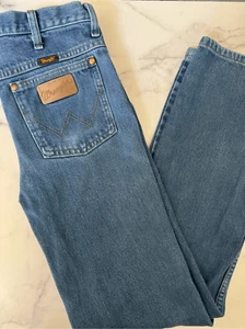 Wrangler Mujer Vintage 30x32 Azul Vaquero Abertura Dobladillo 100% Algodón Country Vaquera - Imagen 1 de 8