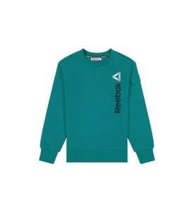 Reebok Boy's Athletic Fleece Long Sleeve Crewneck Green Sweatshirt XXL (18) NWT - Picture 1 of 22