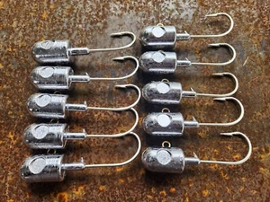 8☆10 Oz Bullet Jig Head With Eye Socket 5ea 10ct Pack Alaska Bottom Fish Lingcod - Picture 1 of 3