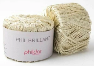 Glitzergarn Phildar BRILLANT Viskose und Polyester Garn Gold Garn Silber - Bild 1 von 15