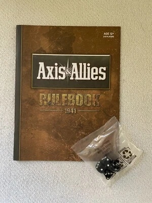 Axis & Allies 1941 WWII Strategy Game (2012) Replacement Rulebook and 4 Dice - Image 1 of 2