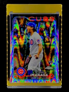 SHOTA IMANAGA ROOKIE RAYWAVE REFRACTOR TOPPS CHROME HOLO RC Card - CUBS - Picture 1 of 4