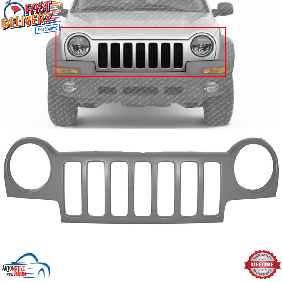 NEW FRONT GRILLE PAINT TO MATCH FOR 2002 2003 2004 JEEP LIBERTY SPORT CH1200232 Foto 1 de 4