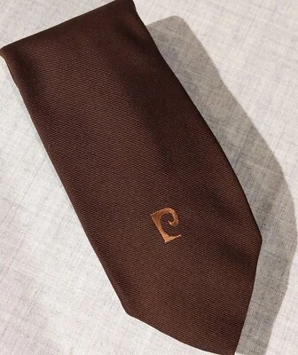 Vintage Pierre Cardin Paris New York Brown Men's Necktie Tie - Image 1 of 4