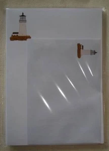 Lighthouse letter writing stationery set with matching envelopes 8+4 - Picture 1 of 1