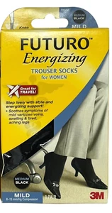 Futuro Mediano Negro Energizante Pantalón Calcetines Hasta la Rodilla 8-15 mmHg 1 par 71022 - Imagen 1 de 2