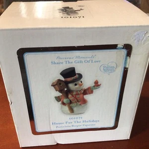 2009 Precious Moments Series Snowman Orn. #1~101073 Home For the Holidays - Picture 1 of 2