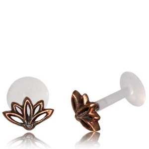 LABRET TRAGUS EAR RING 16G OR 18G LIP NOSE RING PIERCING EARRINGS BIOPLAST STUD - Picture 1 of 1