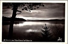 RPPC Postcard Mt. Rainier Hood Canal Sunrise Brinnon, Washington 1950s JA27