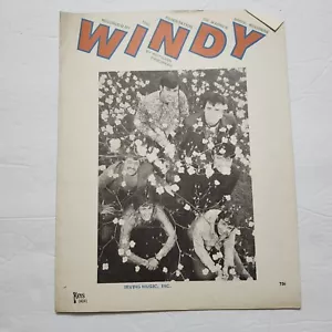 Vintage 1967 WINDY by Ruthann Friedman Warner Bros. Records Piano Music Sheet - Picture 1 of 5
