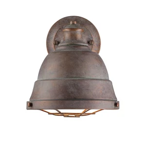 Golden Lighting 7312-1W CP Bartlett 1-Light Wall Sconce in Copper Patina - Picture 1 of 2