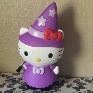 Hello Kitty Halloween Blow Mold Purple Dress 22 Inches Tall By Gemmy Spooky Szn - Picture 1 of 2