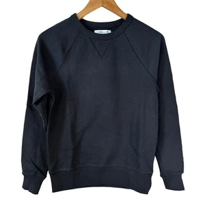 Everlane Unisex The Classic French Terry Crew Sweatshirt Washed Black XXXS Neu - Bild 1 von 9