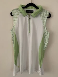 Island Green - Women's Sleeveless Golf Polo - White - Small - Picture 1 of 4