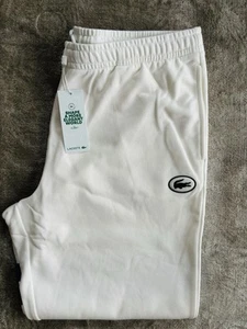 Lacoste Jogging Hose Gr. XXL Weiß mit Blauen Streifen Neu Mit Etikett - Bild 1 von 8