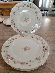 Theodore Haviland Limoges France Dinner Plates Set of 4 Pink Floral 10" - Picture 1 of 6
