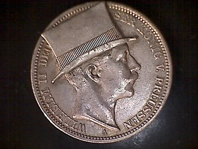 Deutsches Reich 3 Mark 1911 A -  Spottmünze  Kaiser Wilhelm II - Silber 17,2 Gr. - Bild 1 von 2