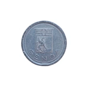 *HH* Antique Medal Token Genoa Token Genoa Cards Coat of Arms Number 5 Medal - Picture 1 of 4