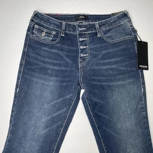 True Religion Becca Jeans Bootcut Damen Größe 28 Mid Rise Dark Wash Front Flap. - Bild 1 von 15