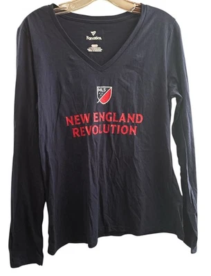 New England Revolution Women's Long Sleeve V-Neck T-Shirt Size Medium MLS Soccer - Image 1 of 4