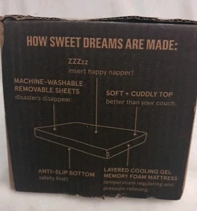 The Essential Matttress Cooling Gel Memory Foam Dog Bed Med Size New In Box - Picture 1 of 6