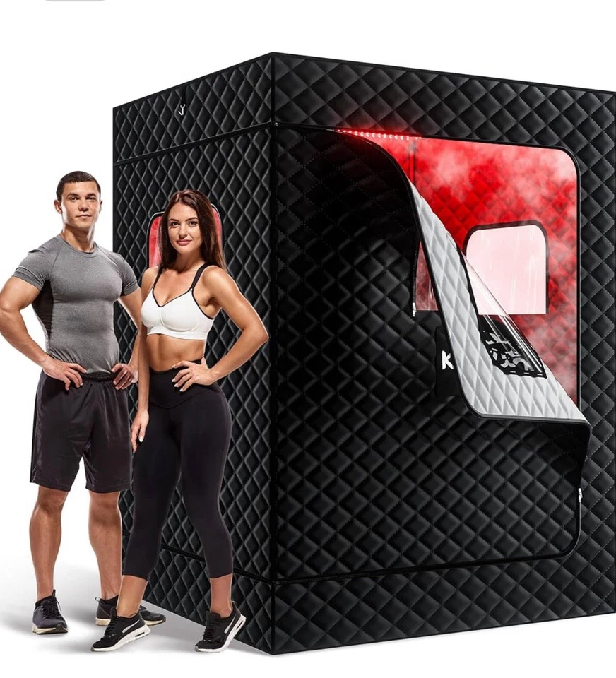 Upgraded 2 Person Portable Infrared Sauna Box With 5-layer Waterproof, And Chair - Image 1 of 4