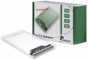 ARGUS HDD-Case INTER-TECH GD-25000, USB 3.0, 6,35 cm (2,5"), transparent - Bild 1 von 2