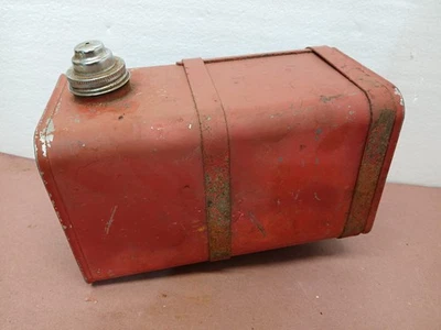 Carro de transporte con tanque de combustible rectangular de metal de colección de 1 galón, mini bicicleta, tanque de motor pequeño Foto 1 de 4