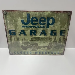 JEEP Wrangler Garage Metal Sign - Rubicon Recon 4 X 4 Garage, Man Cave, Office ￼ - Picture 1 of 1