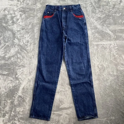 Vintage Authentic Rockies Jeans Women's Sz 30/11 Blue Dark Wash Western USA Made - Image 1 of 4