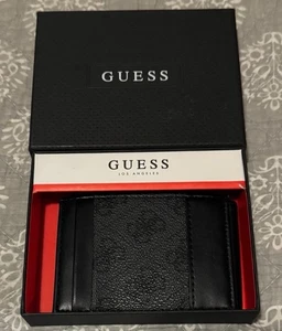 Guess Card Wallet Black New in Box Men's - Picture 1 of 4