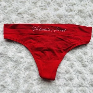 Victoria's Secret Vibrant Red Seamless String Thong Undies Panties Small NEW - Picture 1 of 8