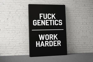 Lienzo motivacional - Genética Gimnasio Oficina Arte de pared - Imagen 1 de 5