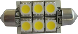 LED 36mm Festoon Lamp Bulb 12V AC/DC 6 x 5050 LED - Picture 1 of 1