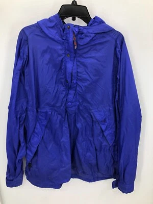EMS Eastern Mountain Sports Windbreaker Mens XL Blue Anorak Hooded Jacket - Image 1 of 4