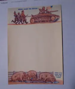 WWII anti-Axis letterhead, Bring Home the Bacon - Picture 1 of 3