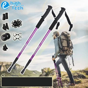 2X Bastones de Senderismo Trekking Bastones de Caminar Nórdicos Antichoque Telescópicos Alpenstock - Imagen 1 de 10