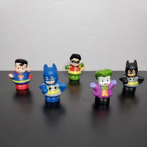 Fisher Price 5 Little People Lot Batman,Robin,Justice League DC Superman Green - Picture 1 of 6