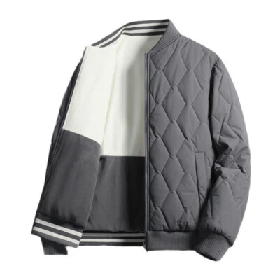 Men's Warm Winter Cotton Padded Jacket Quilted Jacket Outwear Casual Button Coat - Image 1 of 4