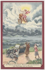 1920 French Poster Style Advertising - Goodrich Auto Tires, Vintage Postcard - Picture 1 of 2