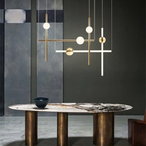 Kitchen Pendant Light LED Bar Lamp Gold Chandelier Lighting Hotel Ceiling Lights - Picture 1 of 24