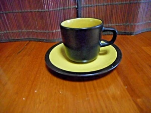 Mikasa Japanese Terra Stone Saffron E1357 1970's Vintage Cup and Saucer - Picture 1 of 3
