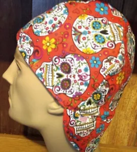 DAY OF DEAD-RED: Cappello da motociclista su misura costruzione, saldatore, montatubi - Foto 1 di 2