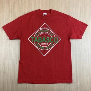 Camisa De Colección Marca Tobasco Ropa Deportiva Para Hombre Grande Roja Gráfica Camiseta Hecha en EE. UU. - Imagen 1 de 12